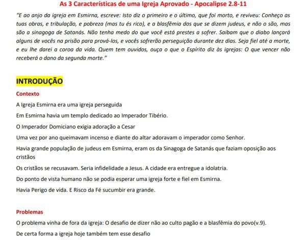 Esboço de Pregação Sobre a Igreja de Esmirna - Imagem 2