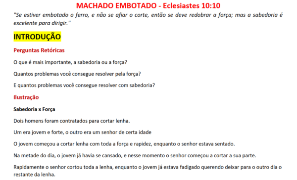 Esboço de Pregação em Eclesiastes 10.10 - Imagem 2