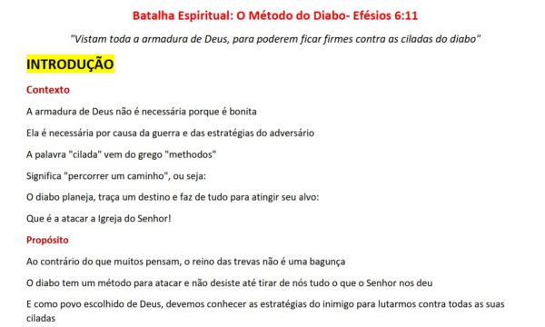 Esboço de Pregação em Efésios 6.11 - Imagem 2