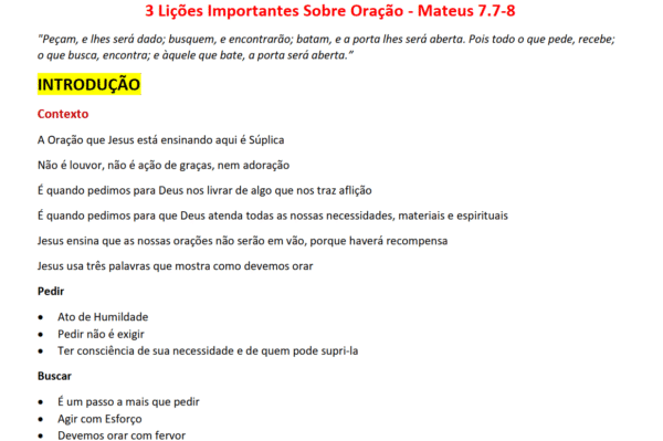 Esboço de Pregação sobre Oração - Imagem 2