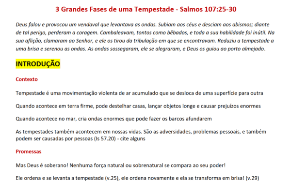 Esboço de Pregação Sobre Tempestade - Imagem 2